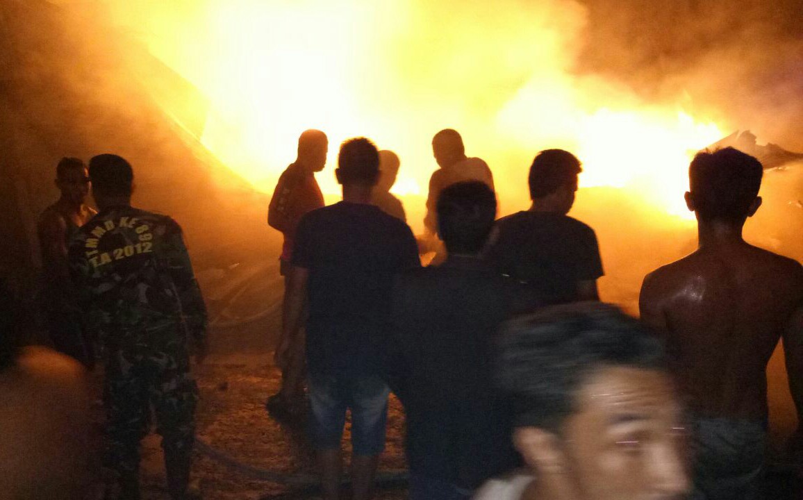 Pasar Pulau Kijang Inhil Kebakaran