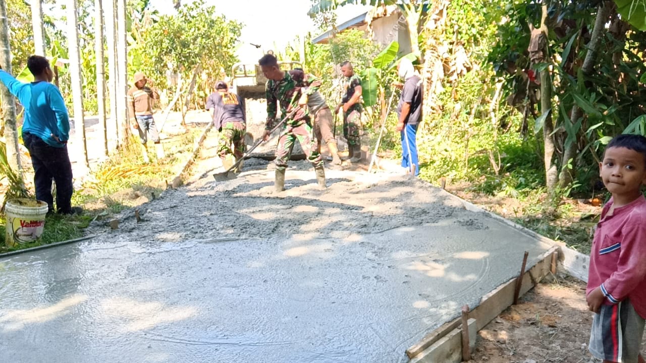 TMMD ke 107, Warga Gang Swadaya Puji Kegiatan TMMD