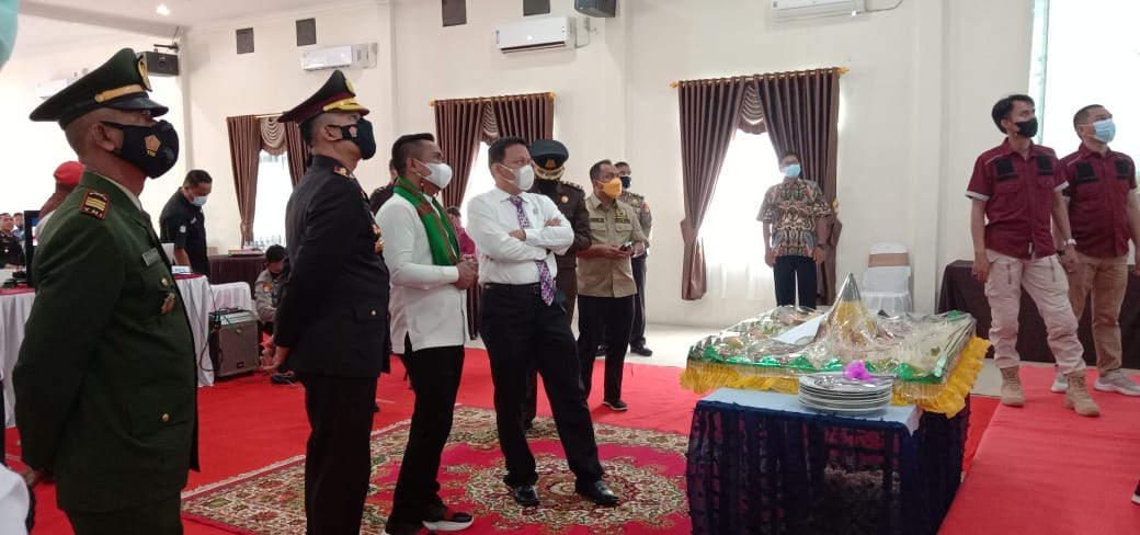Kapolres Pelalawan Ikuti Upacara Virtual Hari Bhayangkara ke-75