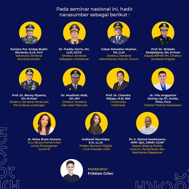 Kemenkumham Menyelenggarakan Seminar Nasional Peringatan Hari Dharma Karya Dhika Tahun 2021