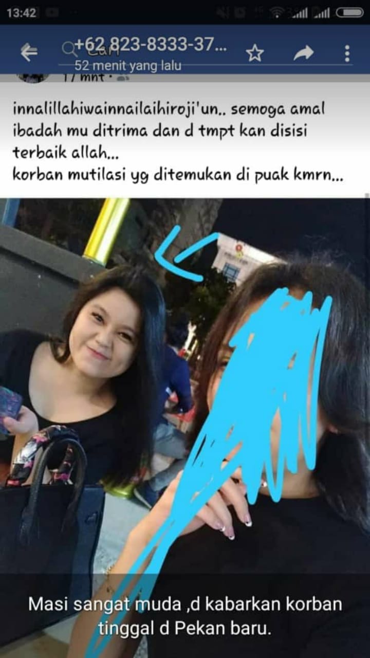 Beredar Status Medsos Yang Diduga Menunjukkan Wajah Asli Korban Mutilasi di Teluk Makmur