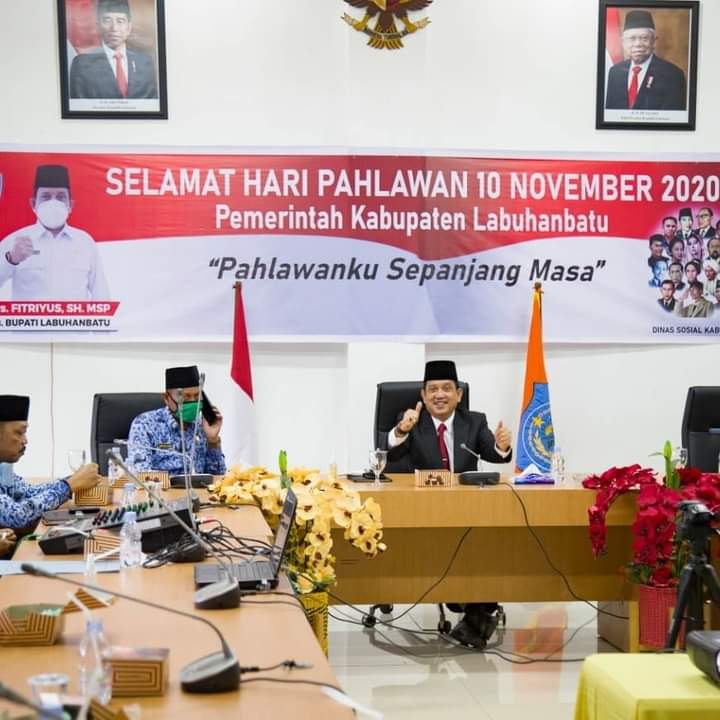 Pemkab Labuhanbatu Peringati Hari Pahlawan Secara Virtual