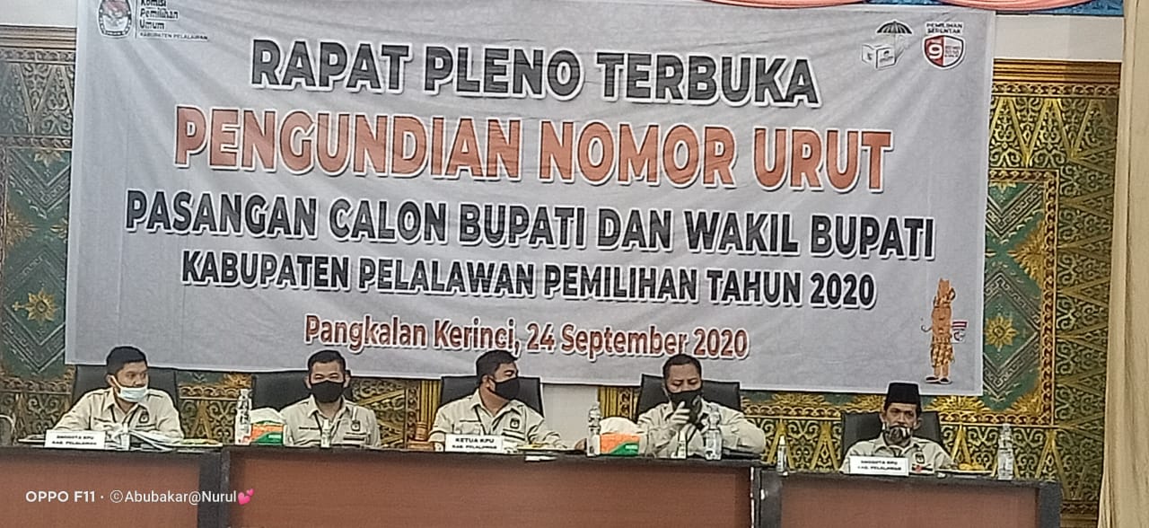 KPU Pelalawan Gelar Rapat Pleno Terbuka