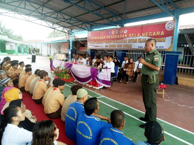 Kodim 0320/Dumai dan Rutan Dumai Gelar Pembinaan Kesadaran Bela Negara