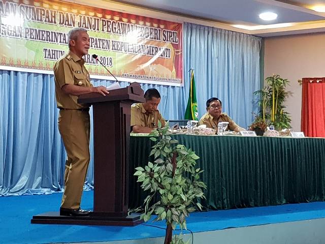 Said Hasyim Minta PNS Yang Baru Diambil Sumpah Untuk Bekerja Dengan Baik