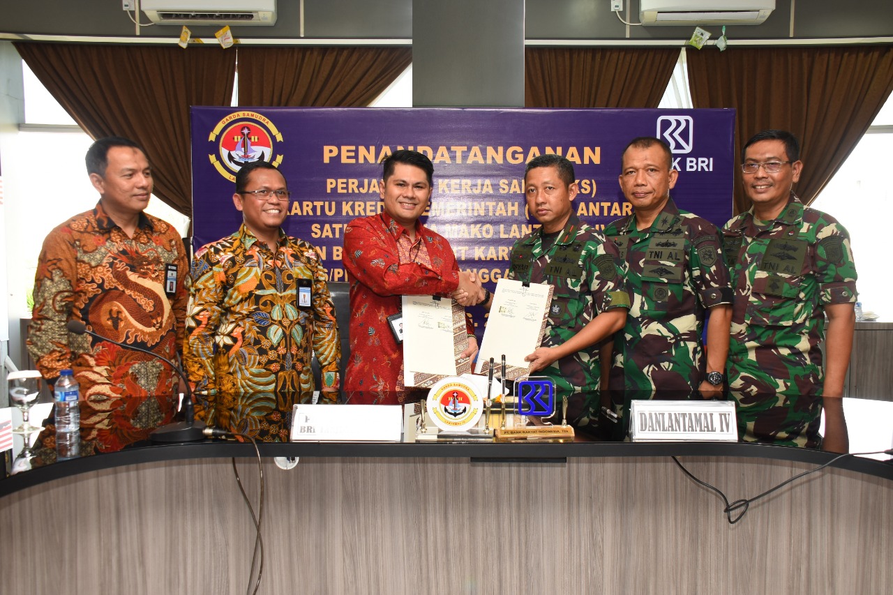 Danlantamal IV Teken Kerja Sama Penggunaan KKP dengan BRI Cabang Tanjungpinang