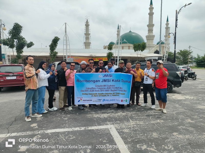 Ikuti Pengukuhan JMSI Riau, Rombongan JMSI Dumai Dilepas Kadis Kominfotiksan