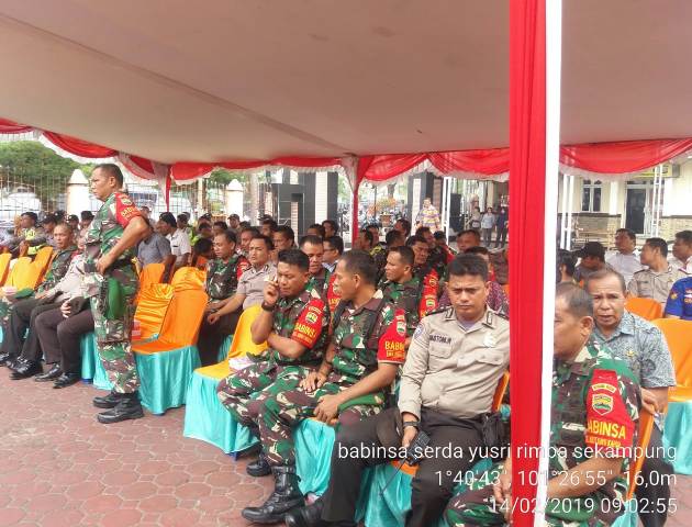 Babinsa Kodim 0320/Dumai Ikuti Simulasi Pemungutan dan Penghitungan Suara Pemilu Tahun 2019