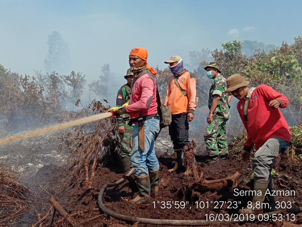 Satgas Karhutla Kembali Melaksanakan Pemadaman dan Pendinginan di Wilayah Dumai