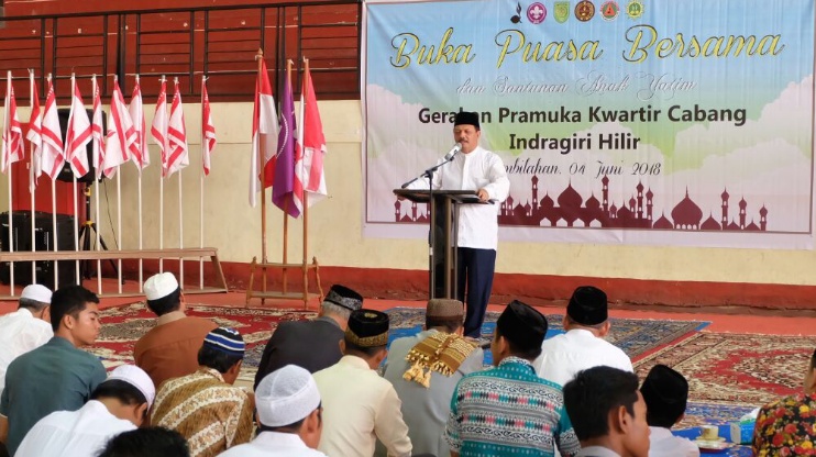 Sekda Inhil Buka Puasa Bersama Kwarcab Gerakan Pramuka