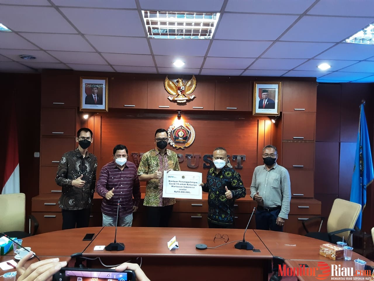 PWI Pusat Terima Donasi PT PPA Buat Wartawan Terkena Covid