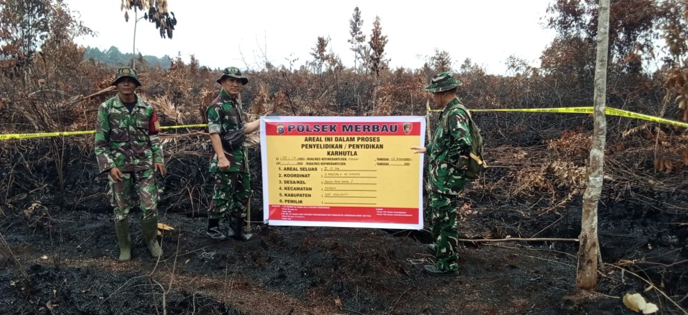 Pasang Spanduk Imbauan di Sungai Anak Kamal, Mabes TNI Tegaskan Larangan Bakar Lahan