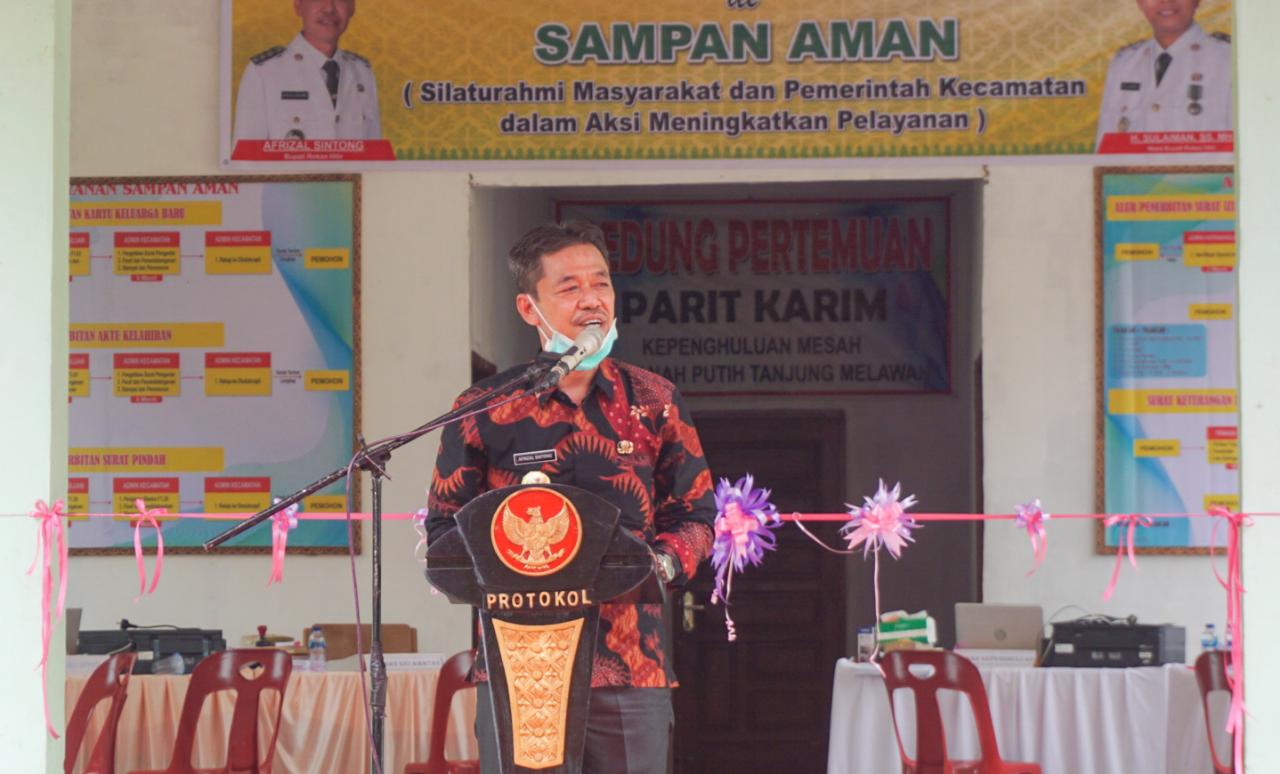 Bupati Rohil Resmikan Sampan Aman