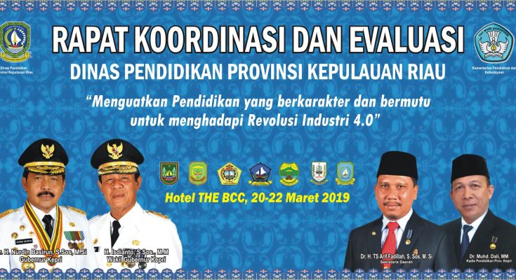 Gubernur Kepri Dijadwalkan Buka Rakor dan Evaluasi Disdik 2019