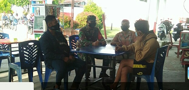 Cegah Covid-19, Serda Cerza Katno Laksanakan Sosialisasi