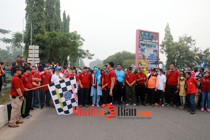 Insan Perhubungan Kota Dumai Gelar Jalan Santai