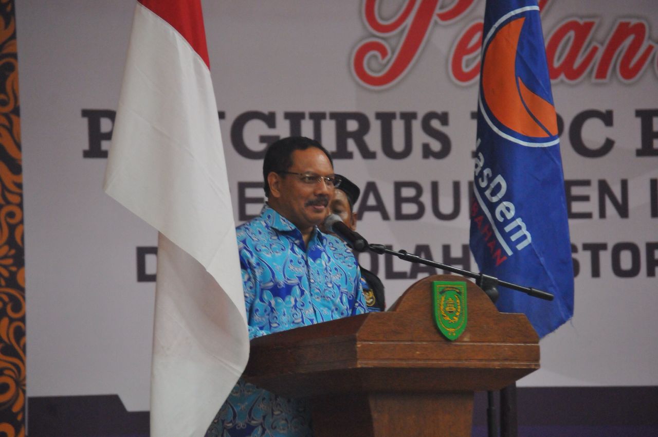 Sekda Inhil Hadiri Pelantikan Partai NasDem
