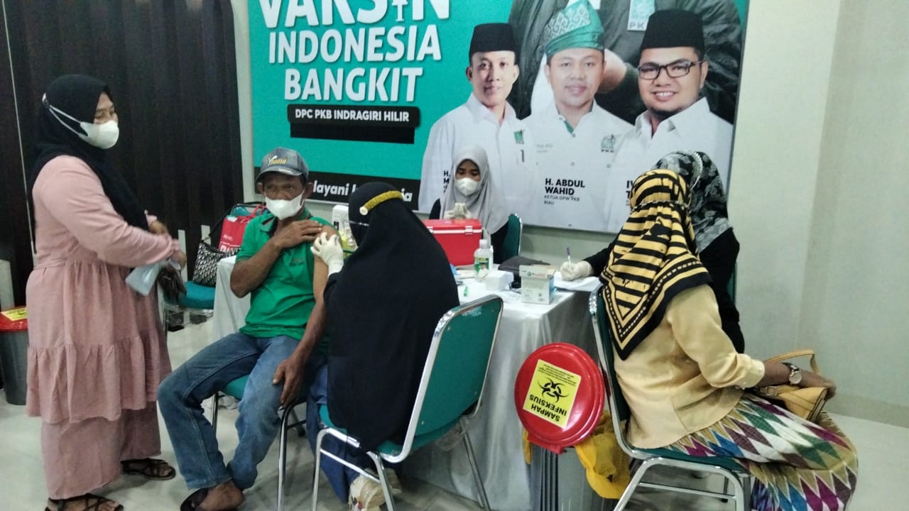 DPC PKB Inhil Taja Vaksinasi Dosis II Covid-19