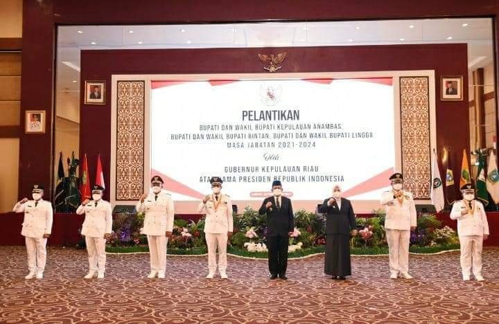 Bupati dan Wakil Bupati di Tiga Kabupaten Se-Kepri, Dilantik