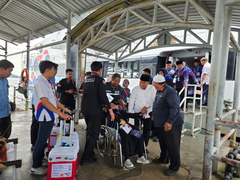 269 Jemaah Haji Kota Dumai Tiba di Pelabuhan Sekupang Batam, Langsung Menuju Asrama Haji