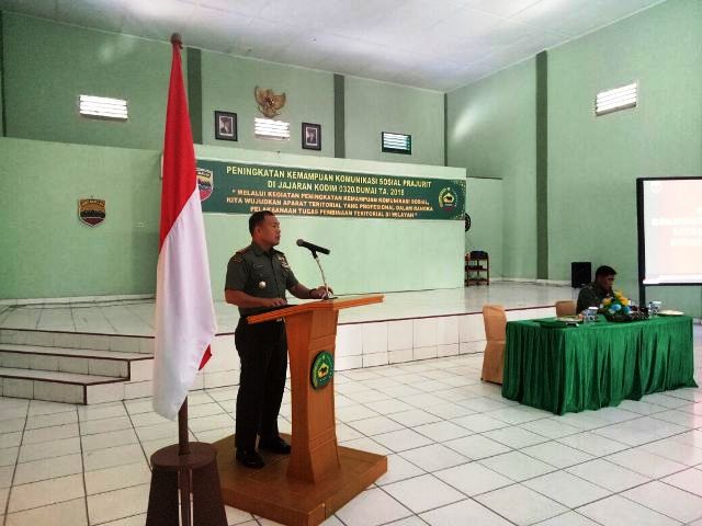 Kodim 0320/Dumai Gelar Peningkatan Kemampuan Komunikasi Sosial Bagi Anggota