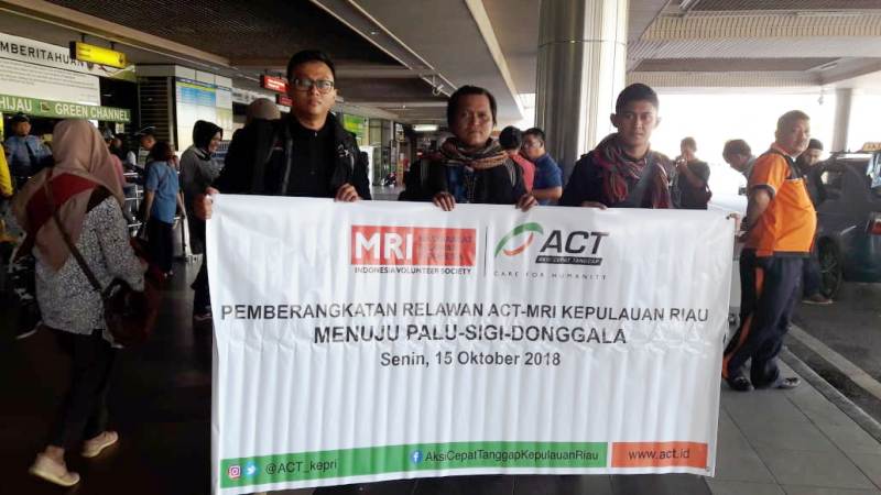 MRI Kepri Kirim Tiga Relawan ACT ke Palu