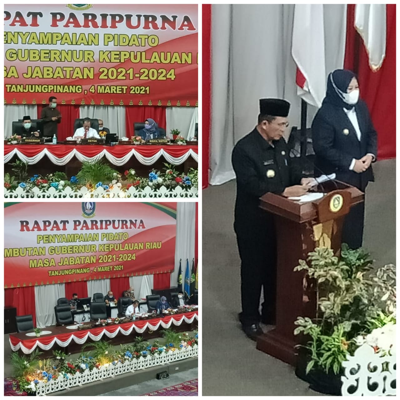 DPRD Kepri Sampaikan Pidato Perdana Sambutan Gubernur Kepri Masa Jabatan 2021-2024