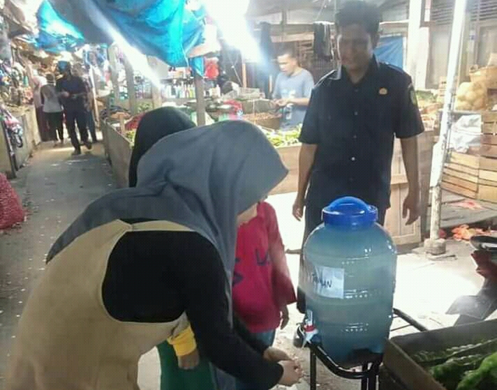 Pedagang dan Pengunjung Diminta Selalu Cuci Tangan