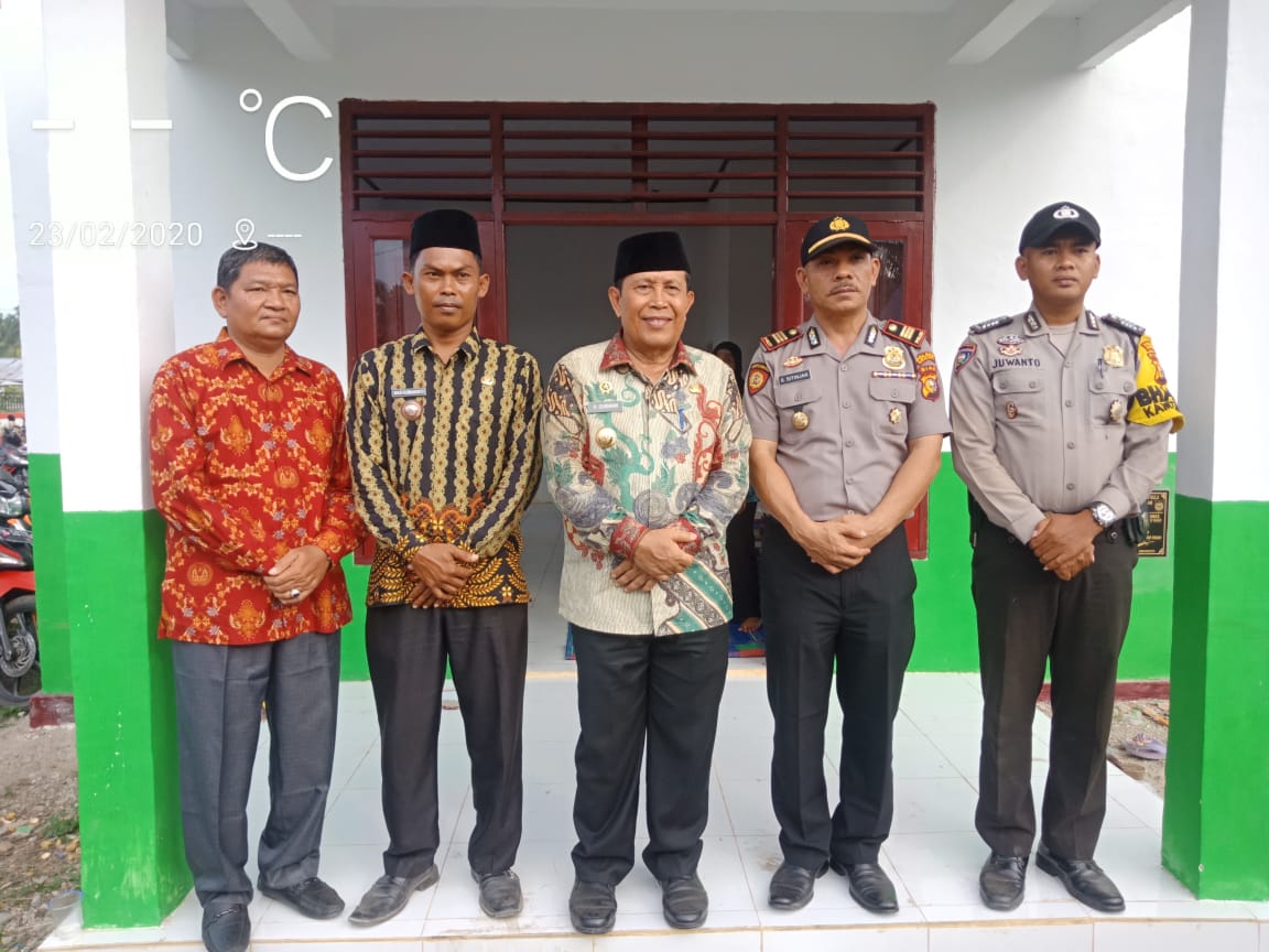 Bupati H Sukiman dan Kapolsek Kunto Darussalam Resmikan Rukan Bhabinkamtibmas