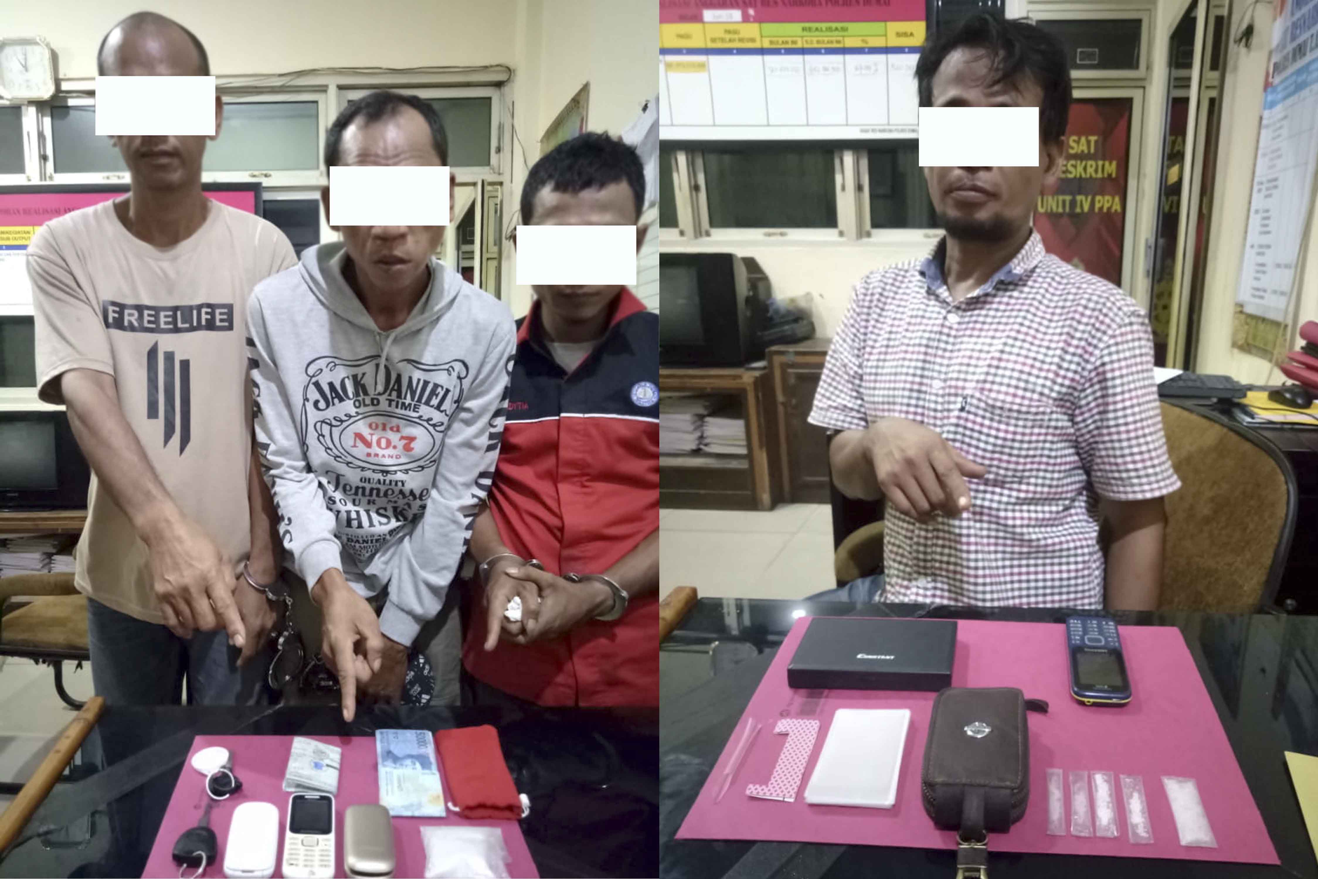 Sehari, Polres Dumai Amankan 4 Tersangka Kasus Sabu