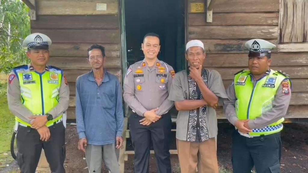 Atensi Kapolres Bengkalis, Satlantas Bantu Warga yang Kurang Mampu