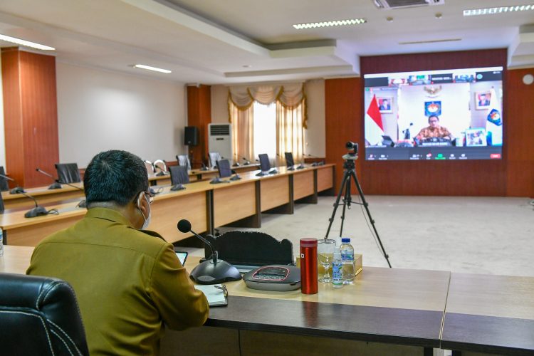 Arif Rakor Monitoring Vaksinasi Bersama Mendagri dan Menkes