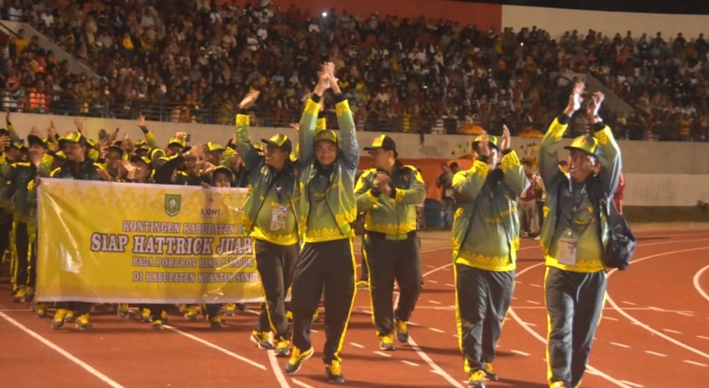 Dibuka Gubri, Kabupaten Bengkalis Siap Pertahankan Juara Umum Porprov Riau