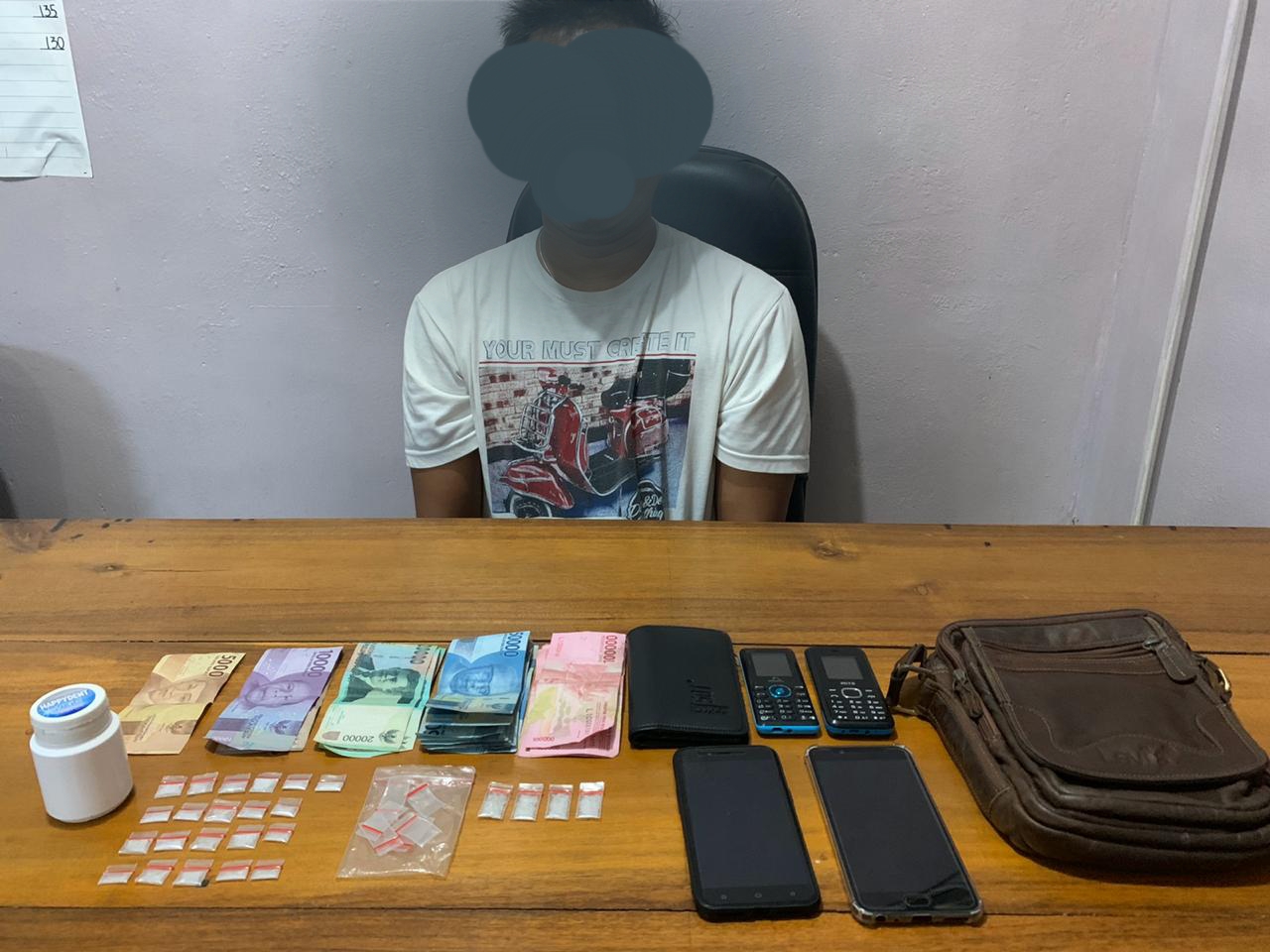 Polsek Mandau Ringkus Satu Pengedar Sabu-Sabu