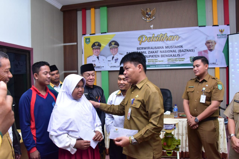 Baznas Bengkalis Gelar Pelatihan Berwirausaha dengan Mustahik