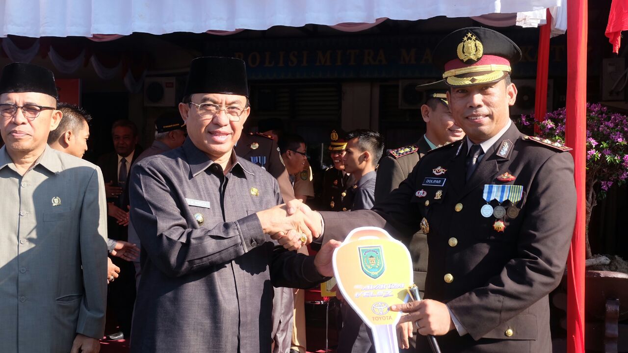 Bupati Inhil Ikuti Apel Peringatan HUT Bhayangkara Ke-71