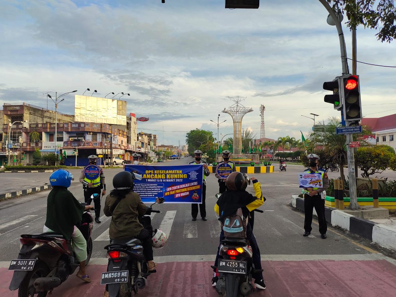 Jelang Ops Lancang Kuning 2022, Satlantas Polres Dumai Sosialisasi Tertib Berlalu Lintas