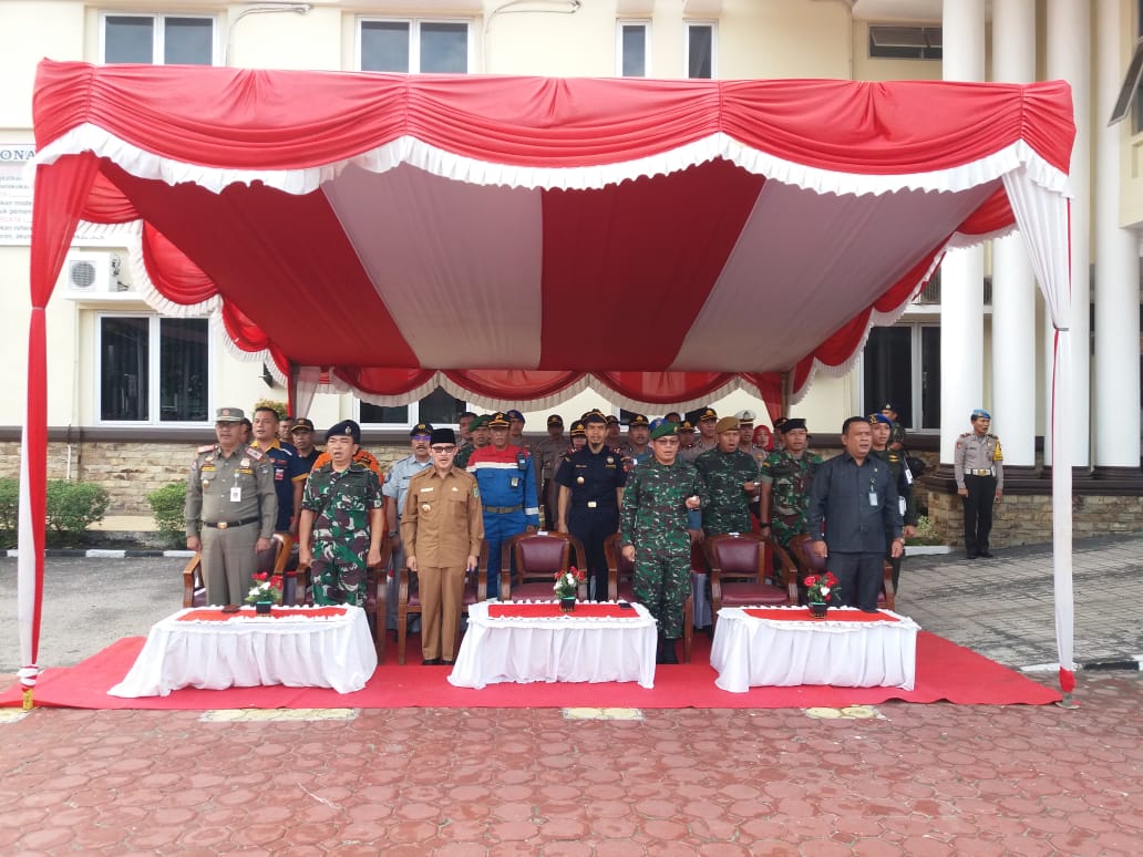 Dandim 0320/Dumai Hadiri Apel Gelar Pasukan Operasi Ketupat Muara Takus di Polres Dumai