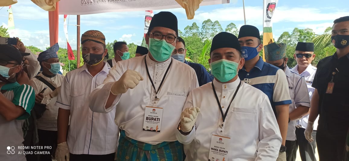 Mendaftar ke KPU Pelalawan, Ketua Tim Pemenangan Paslon RIDI-HABIBI Optimis Menang