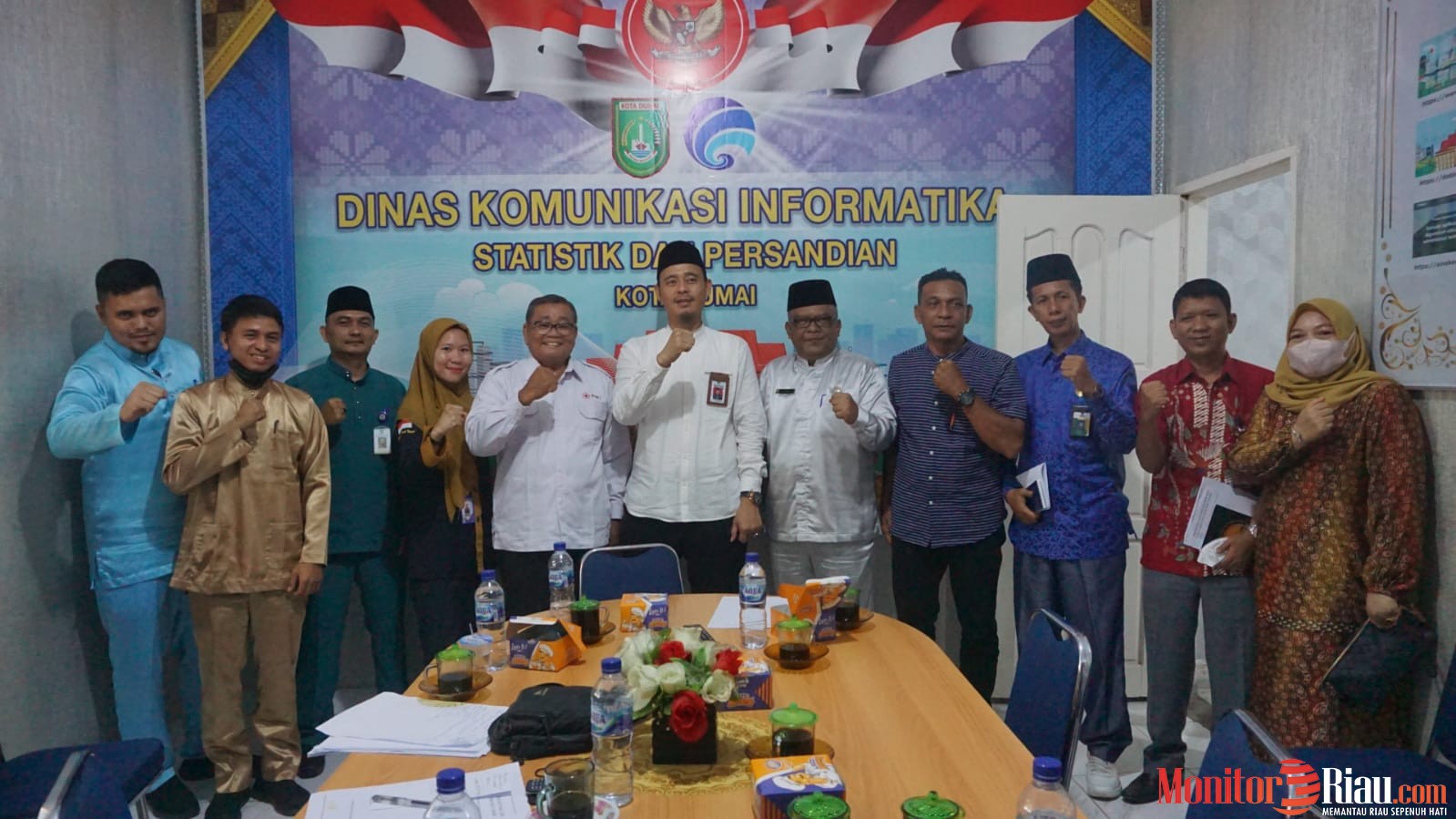 Diskominfotiksan Dumai Terima Kunjungan KI Riau