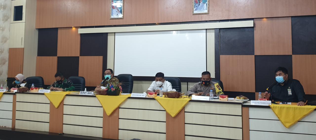 Bahas Persiapan PSBK, Bupati Inhil Pimpin Rakor Satgas Covid-19