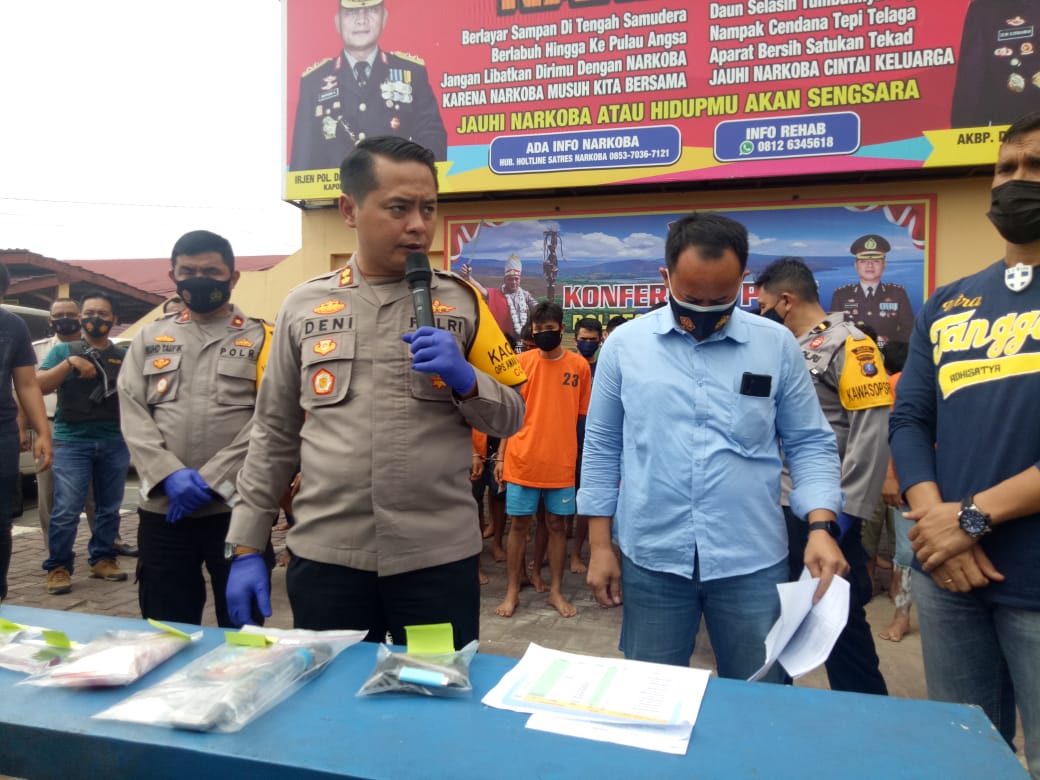 Kurun Waktu 20 Hari, Polres Labuhanbatu Mengamankan 35 Tersangka Penyalahgunaan Narkotika