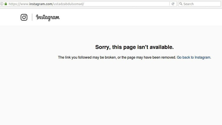 Akun Instagram Ustaz Somad Mendadak Di-suspend