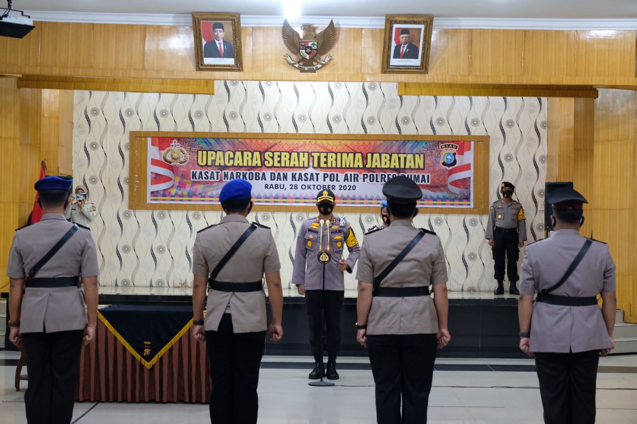 Kapolres Dumai Pimpin Sertijab Dua Kasat