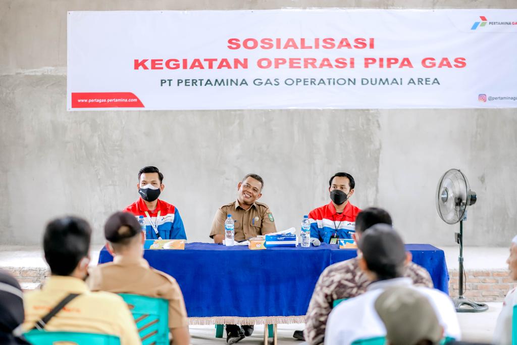 Pertamina Subholding Gas Lakukan Sosialisasi Row di Desa Bathin Betuah