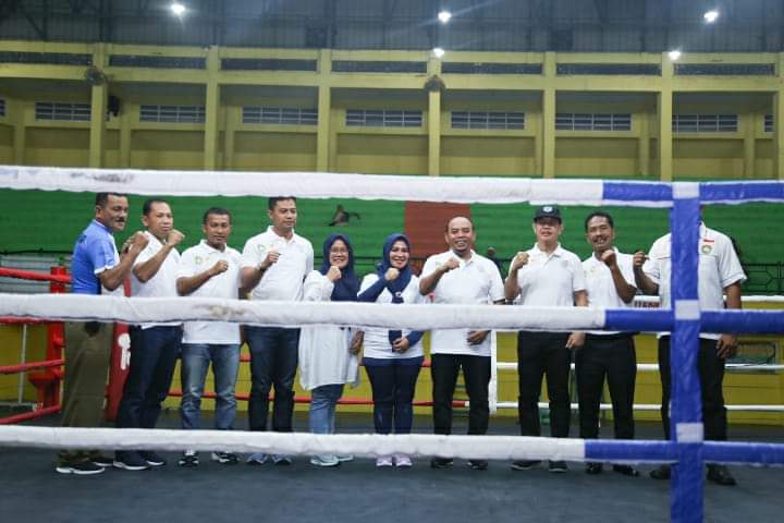 Bupati Labuhanbatu Buka Pagelaran Kejuaraan Tinju Tingkat Sumatera Utara di GOR Rantauprapat