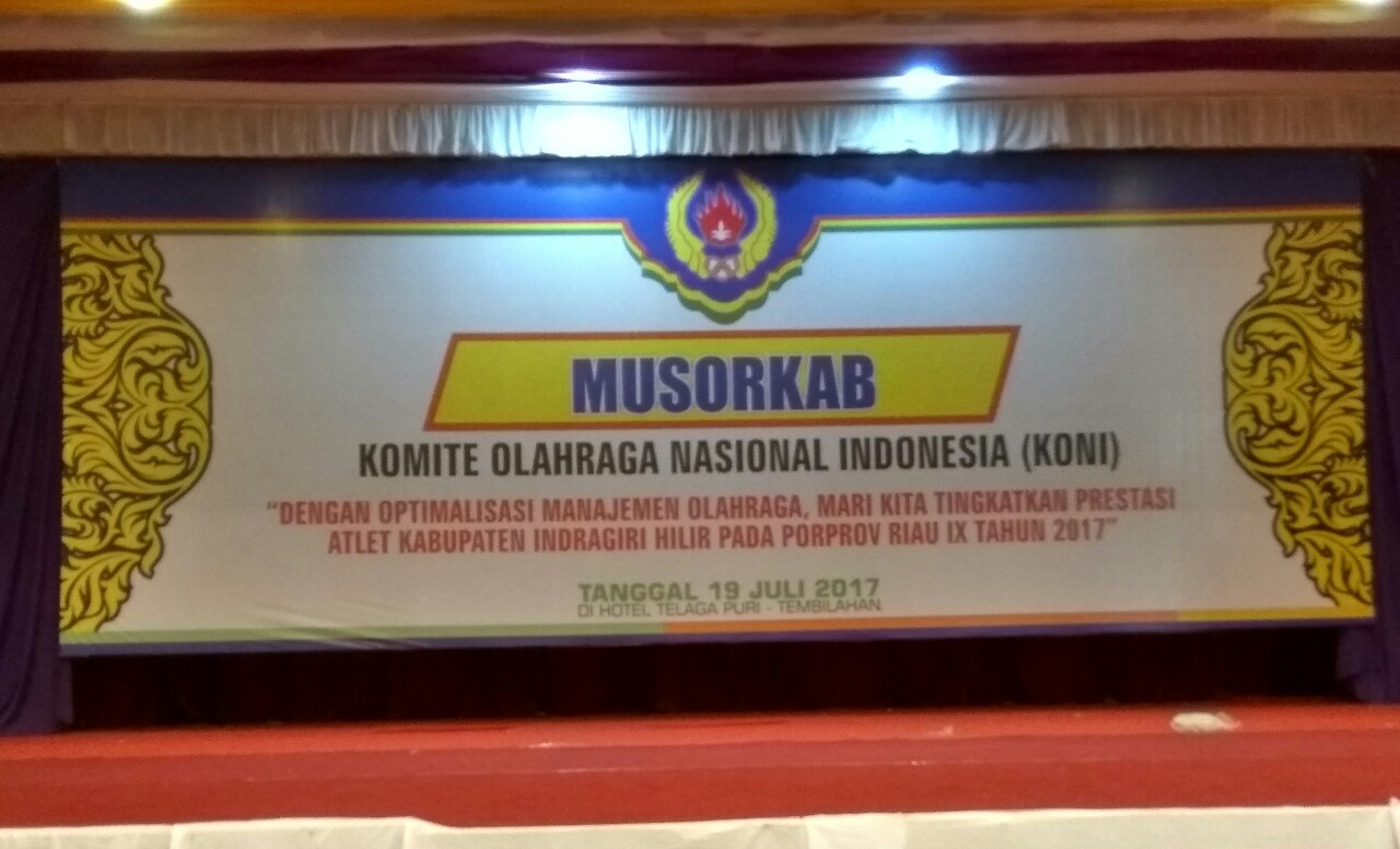 Besok, KONI Inhil Gelar Musorkab Tahun 2017