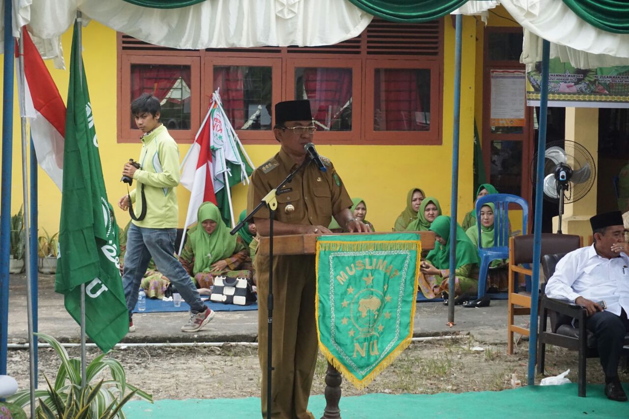 Bupati Inhil Hadiri Pengukuhan Pengurus PAC dan Ranting Muslimat NU Sungai Batang