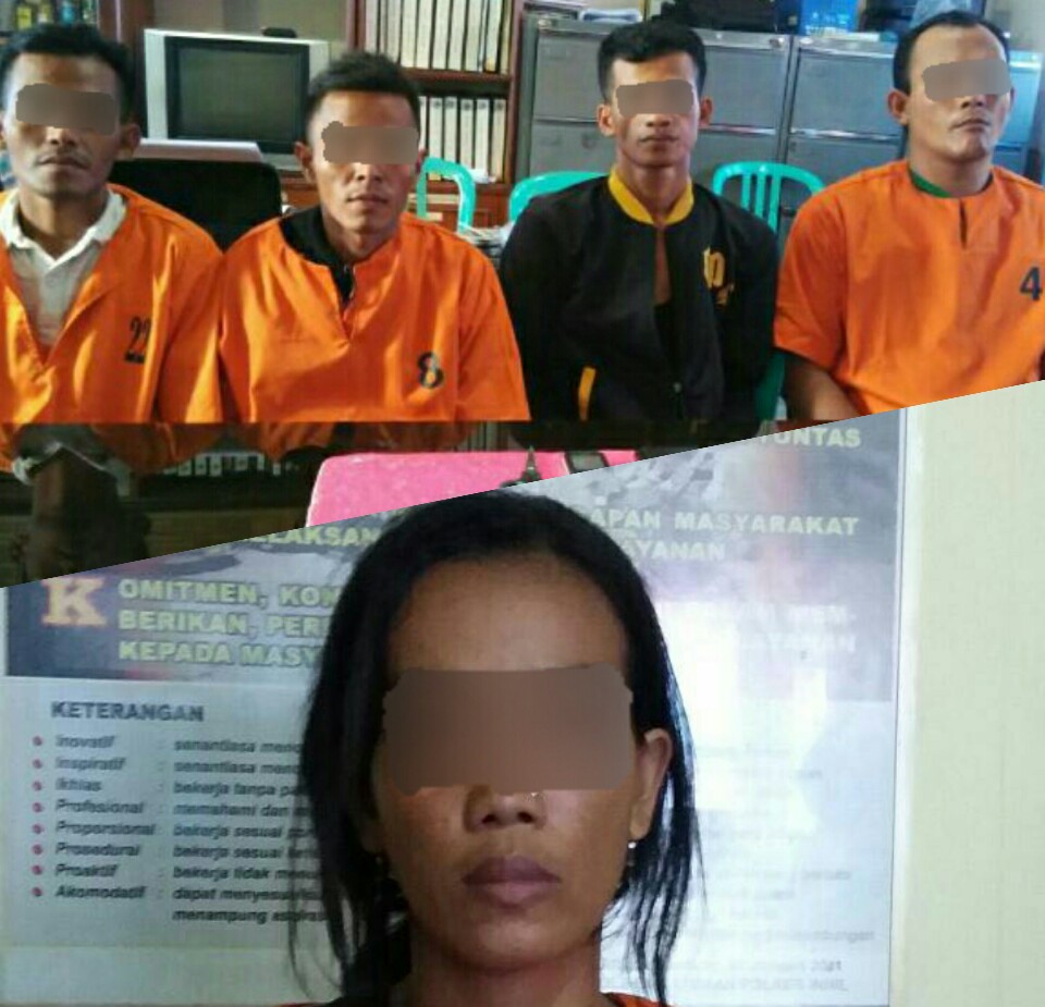 Polres Inhil Ciduk 5 Pelaku Narkoba, 1 Diantaranya Wanita