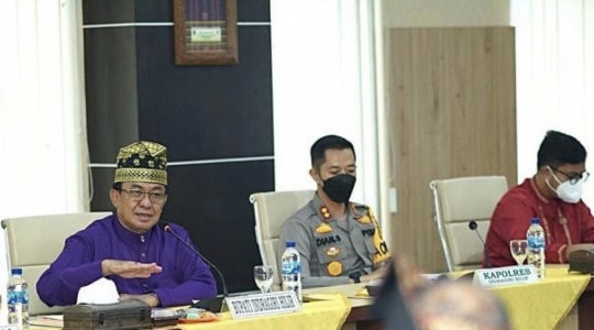 Sambut Ramadhan 1442 H, Pemkab Inhil Gelar Rakoor Bersama Unsur Forkopimda